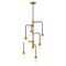 Z-Lite Neutra 7 Light Chandelier, Matte Black + Foundry Brass & Opal 621-7MB-FB - alternate 4